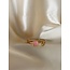 'Lina' Ring Pink & Gold - Edelstahl (verstellbar)