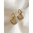 Boucles d'oreilles 'I Heart You' or - Acier inoxydable