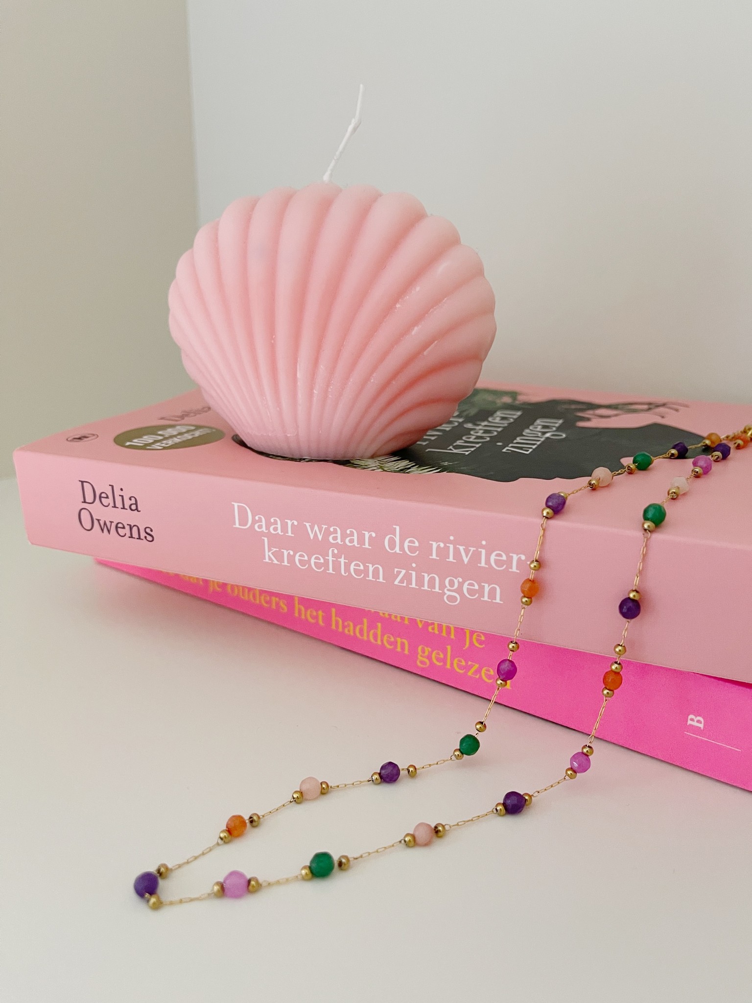 'Sophia' Necklace Natural Stones Green Stainless Steel Notbranded