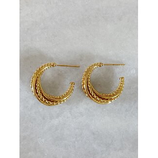 'Lexie' earrings gold - stainless steel