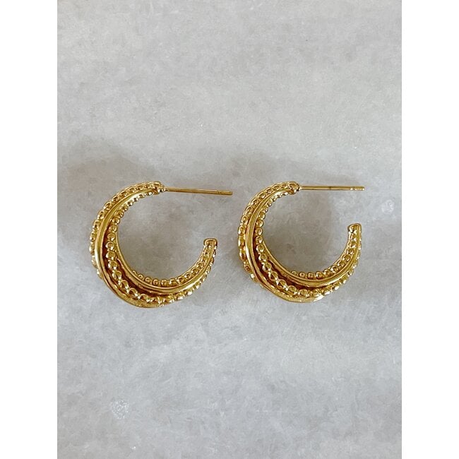 'Lexie' earrings gold - stainless steel