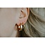 Thick Round Earrings 1.8 cm gold - stainless steel