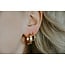 Thick Round Earrings 1.8 cm gold - stainless steel