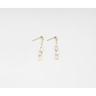 'Babette' earrings gold - stainless steel