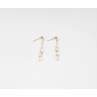 Boucles d'oreilles 'Babette' or - acier inoxydable