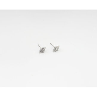 Triangle Stud Earrings Silver - Stainless Steel