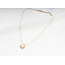 'Solenge' Halskette mit weißen Steinen Gold - Edelstahl