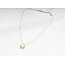 'Solenge' white stone necklace gold - stainless steel