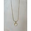 'Danae' small natural stone necklace White - stainless steel