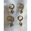 'Jaipur' earrings Dark Green - stainless steel