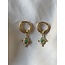 'Jaipur' earrings Dark Green - stainless steel