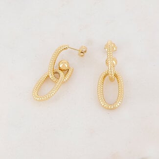 'Kiza' earrings gold - Stainless steel