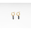 'Odilia' Earrings Gold & Stone Black - stainless steel