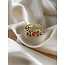 'Davide' ring mulitolcor - gold plated (verguld)