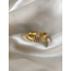 'Amira' ring gold - stainless steel (adjustable)
