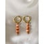 Boucles d'Oreilles Corail Doré - Acier Inoxydable