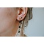 Blue  Dot Stud Earrings Gold - stainless steel