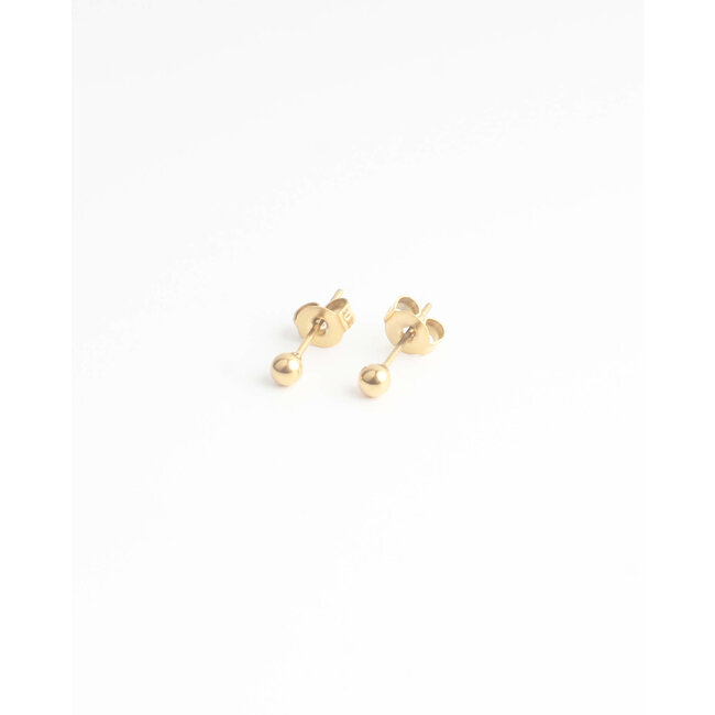 Gold Dot Studs - Acero inoxidable