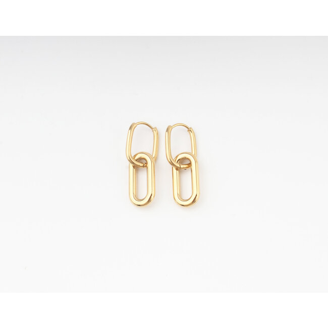 'Rica' earrings gold - stainless steel