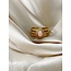 Menthe 'Ring Gold Rose Quartz - Steanless Steel (ajustable)