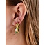 Boucles d'oreilles Rocky Stone & perles or - acier inoxydable