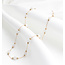 'Sophia' Necklace Natural Stones White - Stainless Steel