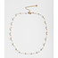 Collier 'Sophia' Pierres Naturelles Blanc - Acier Inoxydable