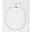 'Sophia' Necklace Natural Stones White - Stainless Steel