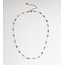 'Sophia' Necklace Natural Stones Pink- Stainless Steel