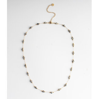 Halskette 'Sophia' Natursteine ​​Jaspis Edelstahl