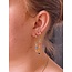 DOUBLE EARRING 'KARI' MULTICOLOR - STAINLESS STEEL (1 PCS)