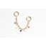 DOUBLE EARRING 'KARI' MULTICOLOR - STAINLESS STEEL (1 PCS)