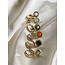 'Tara' earrings gold & black - stainless steel