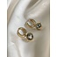 'Tara' earrings gold & Jaspis - stainless steel