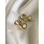 'Tara' earrings gold & Turqouise - stainless steel