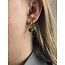 'Tara' earrings gold & Rocky Green - stainless steel