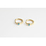 Blue stone hoops - Gold Plated