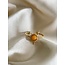 'Chasing the sun' ring gold & orange - stainless steel (adjustable)