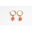 "Eva" Earrings Gold Orange - Stainless Steel