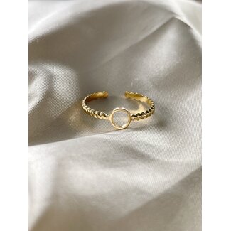 'LITTLE CIRCLE' GOLD RING - STAINLESS STEEL (ADJUSTABLE)