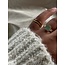 'MIRTHE' RING GOLD - STAINLESS STEEL (ADJUSTABLE)