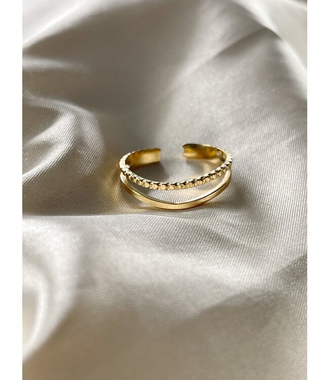 Mirthe 'anello oro - acciaio inossidabile (regolabile)