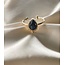 'LARA' RING GOLD BLACK - STAINLESS STEEL (ADJUSTABLE)