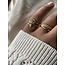 'Remi' ring gold - stainless steel (adjustable)