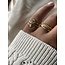 'Remi' ring gold - stainless steel (verstelbaar)