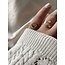 WHITE SHELL RING - STAINLESS STEEL (ADJUSTABLE)