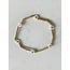 Bracelet Marguerite Blanche Or - acier inoxydable