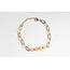 Orange Chain Bracelet gold - stainless steel