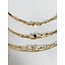 4-layer bracelet 'Eloise' Black Stone  - stainless steel