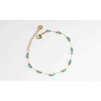 Bracciale Sophia 'Bracciale Natural Ocean Blue Stones - Stainels Steel